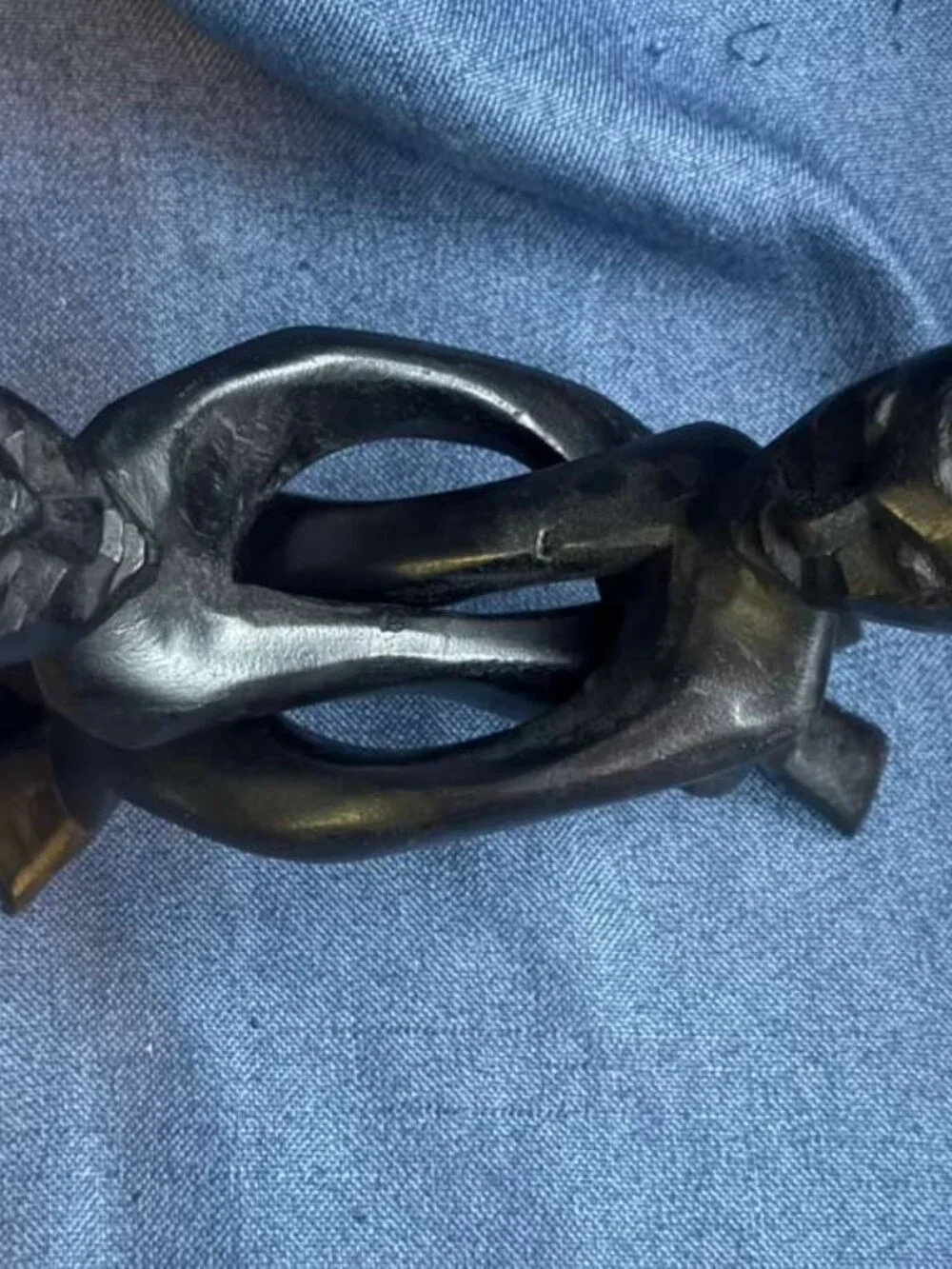 1980s Vintage African Wood Carving Art Two Figures Image of Unity Sculpture 10